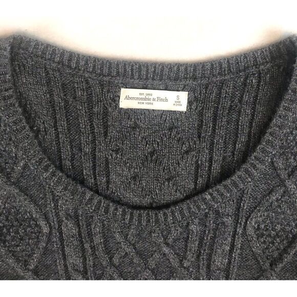 Abercrombie &‎ Fitch Pebble Grey Cotton Knit Sweater Dress - Picture 2 of 11